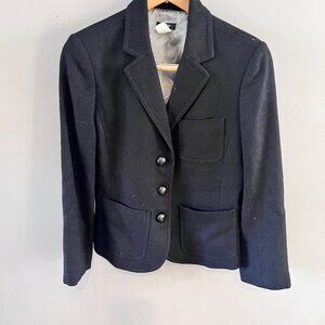 Vintage J. Crew Robert Noble‎ Scottish Wool Black Blazer- Size 6